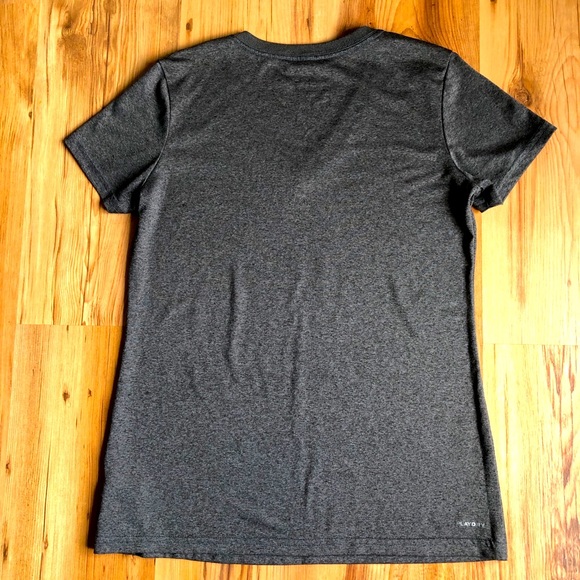 REEBOK PlayDry Active Shirt V Neck Medium Gray Women’s - Picture 2 of 12